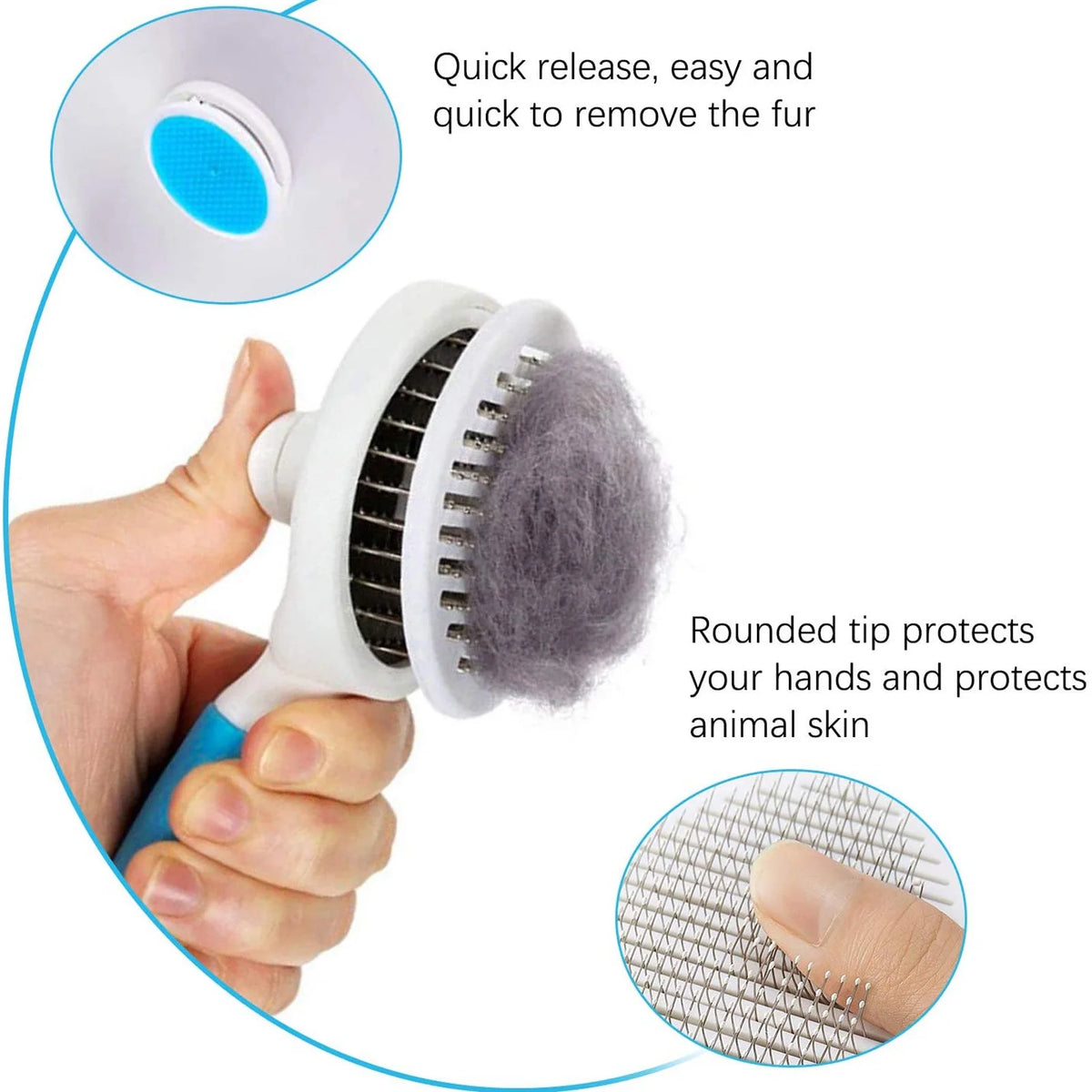 Cat Grooming Brush, Self Cleaning Cat Brushes for Dogs Cats for Long Haired & Short Hair Gently to Remove Loose Undercoat, Pet Hair Brush on Clearance