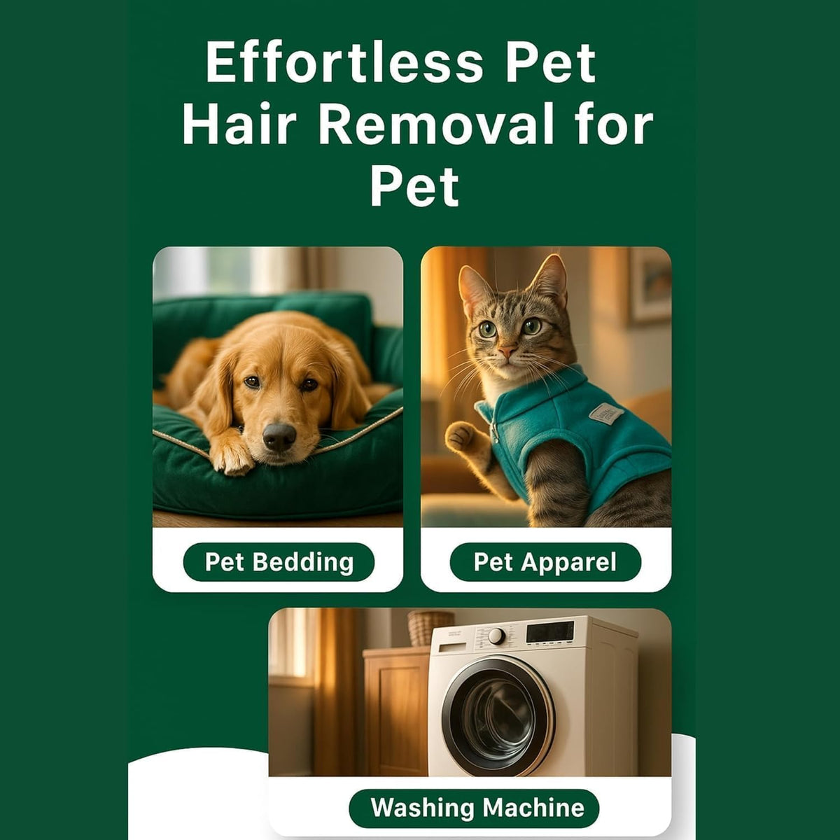 Washing Machine Cleaner for Pet Hair, 2 Sachets