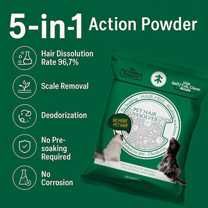 Washing Machine Cleaner for Pet Hair, 2 Sachets