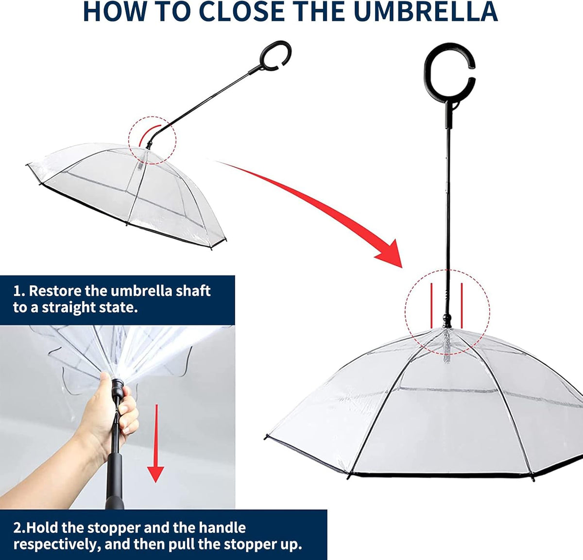 Dog Umbrella for Small Dogs, Clear Doggie Walking Umbrella with Adjustable Leash, Self-Assembly Puppy Rain Snow Umbrella, Waterproof